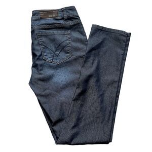 𝅺WILLIAM RAST Dark Wash Low Rise  Skinny studded jeans Size 28